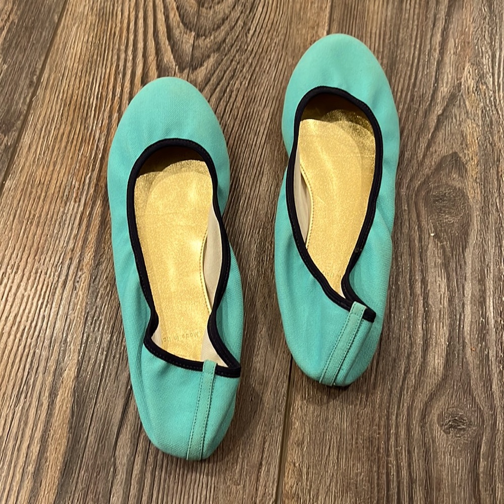 EIC JCrew canvas ballet flats